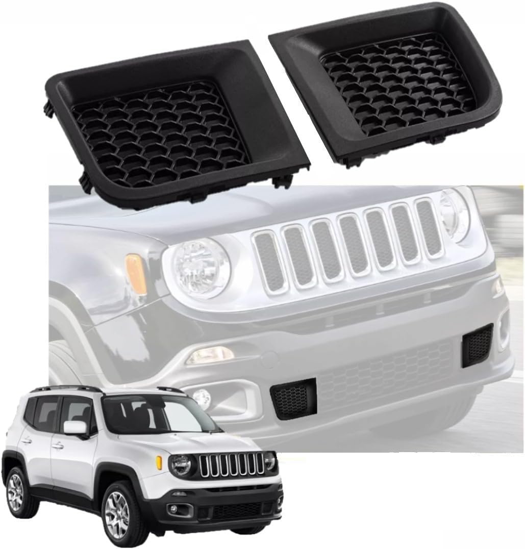 Inserto rejilla parachoques Jeep Renegade 15-18 negro