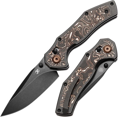 Cuchillo bolsillo hoja CPM S35VN 3.11pulg mango cobre