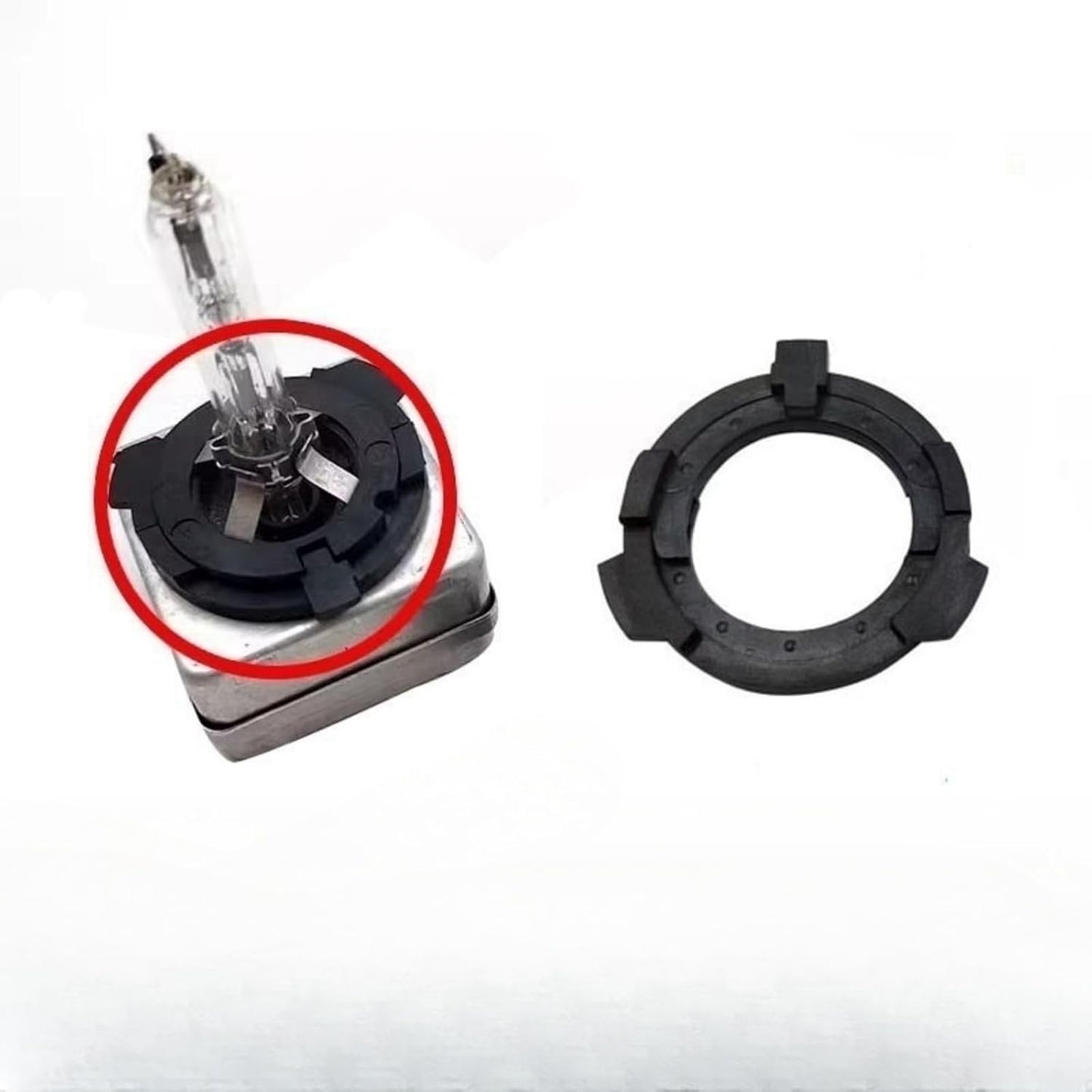 Soporte bombilla xenón D3S con anillos clip