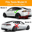 Envoltura portón trasera Tesla Model X 2 Pzas Rojo Brillante