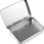 Caja metal con tapa bisagras almacenamiento portátil