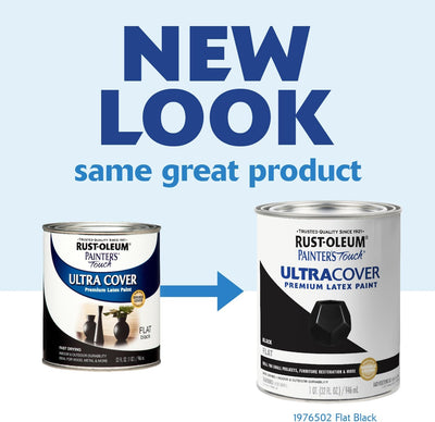 Pintura látex cuarto de galón negro plano 32oz
