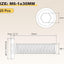 Tornillos hex M6-1x30 acero inox 304 25uds tono plateado