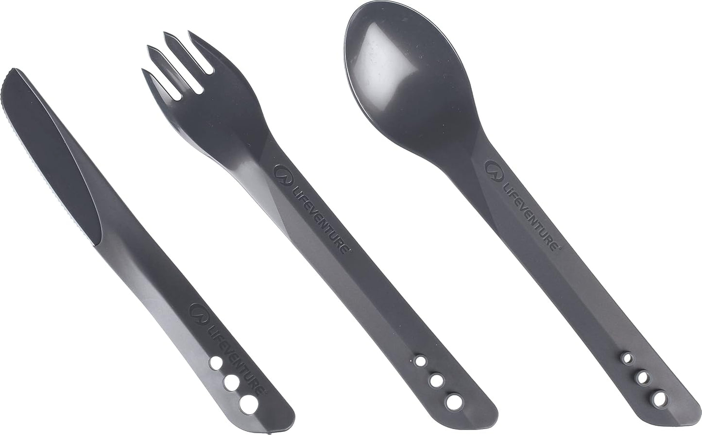Set cubiertos reutilizables interlock para camping y viaje