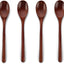 4 Cucharas madera estilo japonés mango largo para comer y mezclar