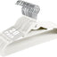 20 Perchas Terciopelo Blanco Antiderrap 360° para Adultos