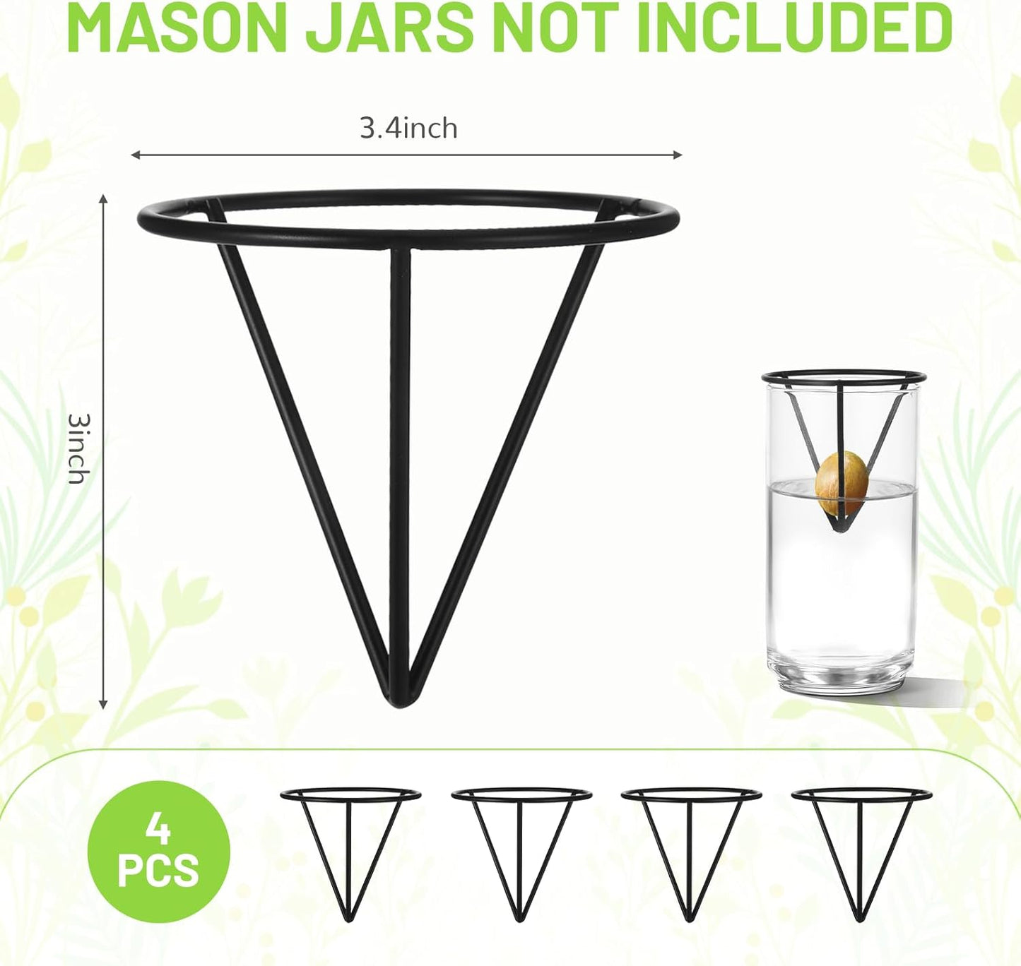 4 Soportes Jarrones Propagación Plantas