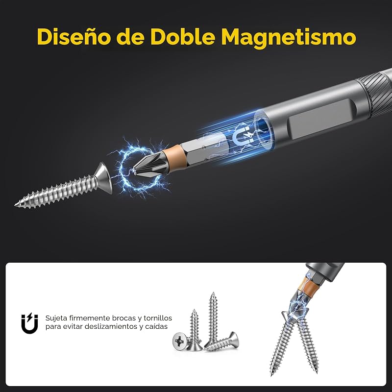 Juego destornillador magnético 24en1 mango desmontable