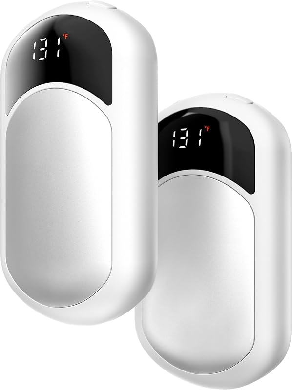 Calentador manos recargable 104-131°F con control temp bolsillo
