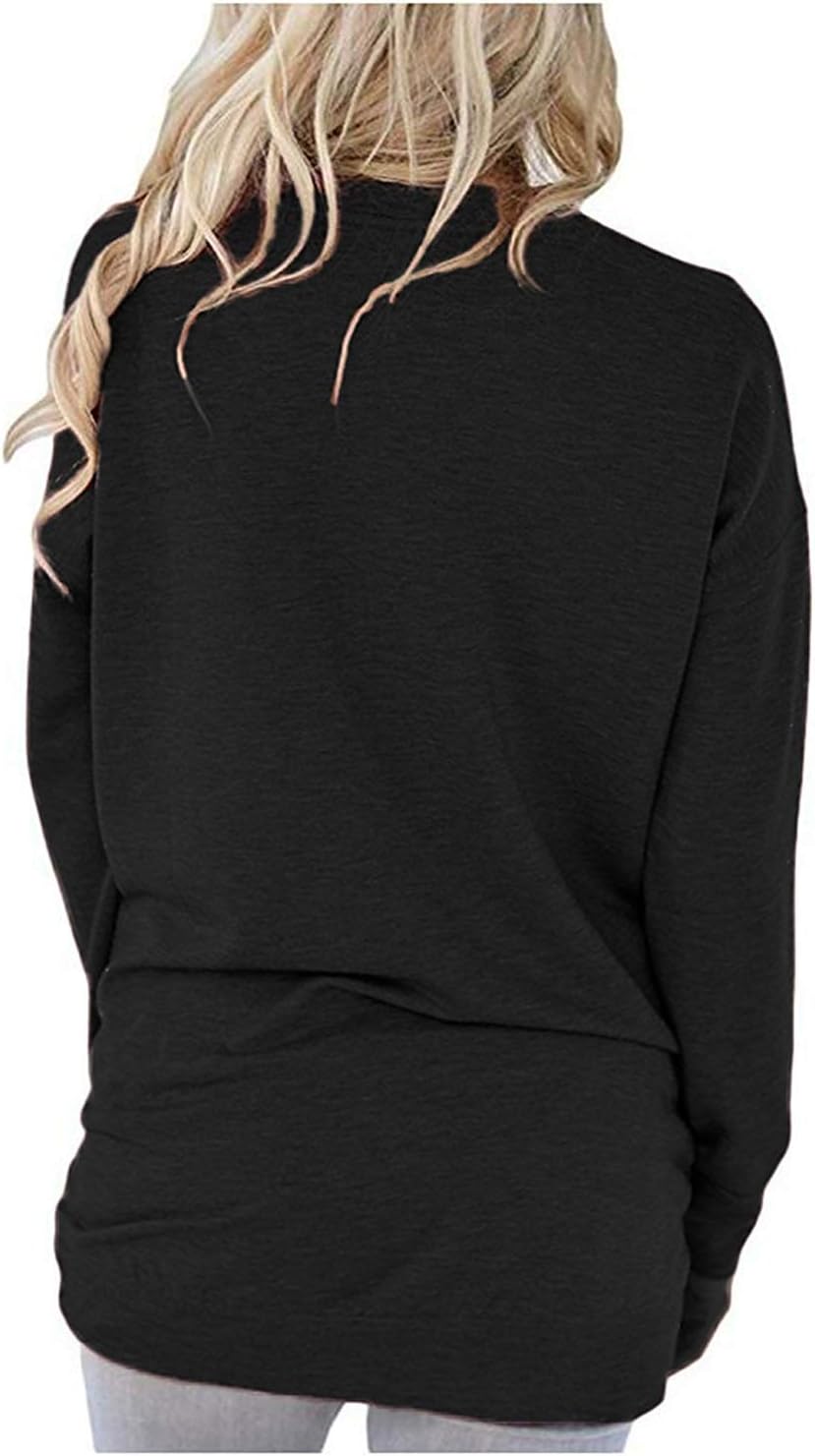 Blusa manga larga mujer cuello redondo estilo túnica casual