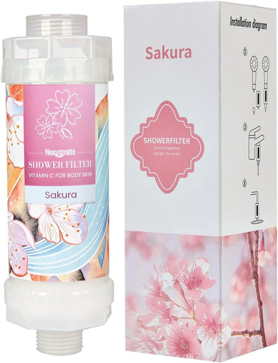 Filtro ducha mano Vitamina C para agua dura aroma sakura