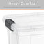 Caja plástico transparente 49qt con tapa apilable sin BPA