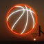 Letrero neón baloncesto 12.6x12.6pulg LED regulable USB