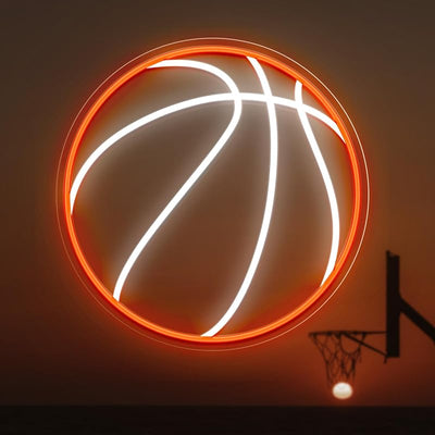 Letrero neón baloncesto 12.6x12.6pulg LED regulable USB