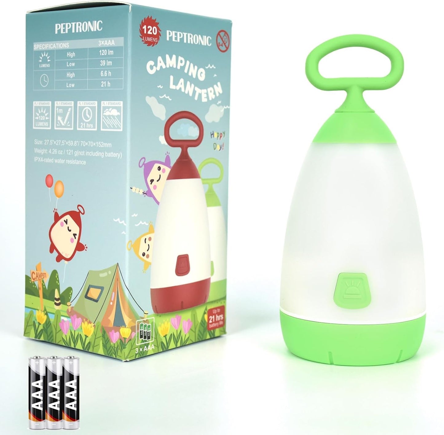 Linterna campamento niños luz nocturna RGB IPX4 portátil