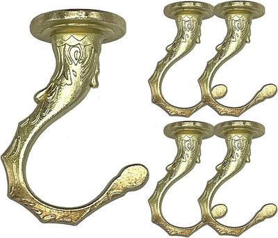 5 Set Ganchos Techo con Accesorios Colgar Plantas Dorados
