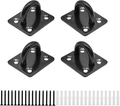 4 Pzas Placas Ojo Almohadilla M6 Acero Inox 304 con Gancho y Bucle