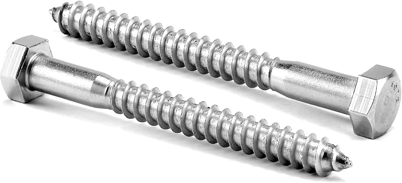 Tornillos hex 1/2x3" acero inox 304 18-8 para madera