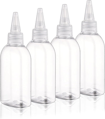 4 Botellas Plástico Rellenables 3.4oz para Pintura y Champú