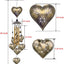 Campanillas viento forma corazón 4 tubos 6 campanas 7 corazones
