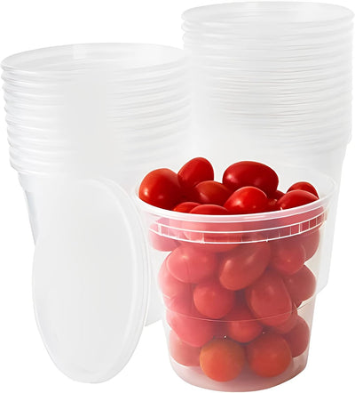 Recipientes plástico 24oz sin BPA con tapas 24uds