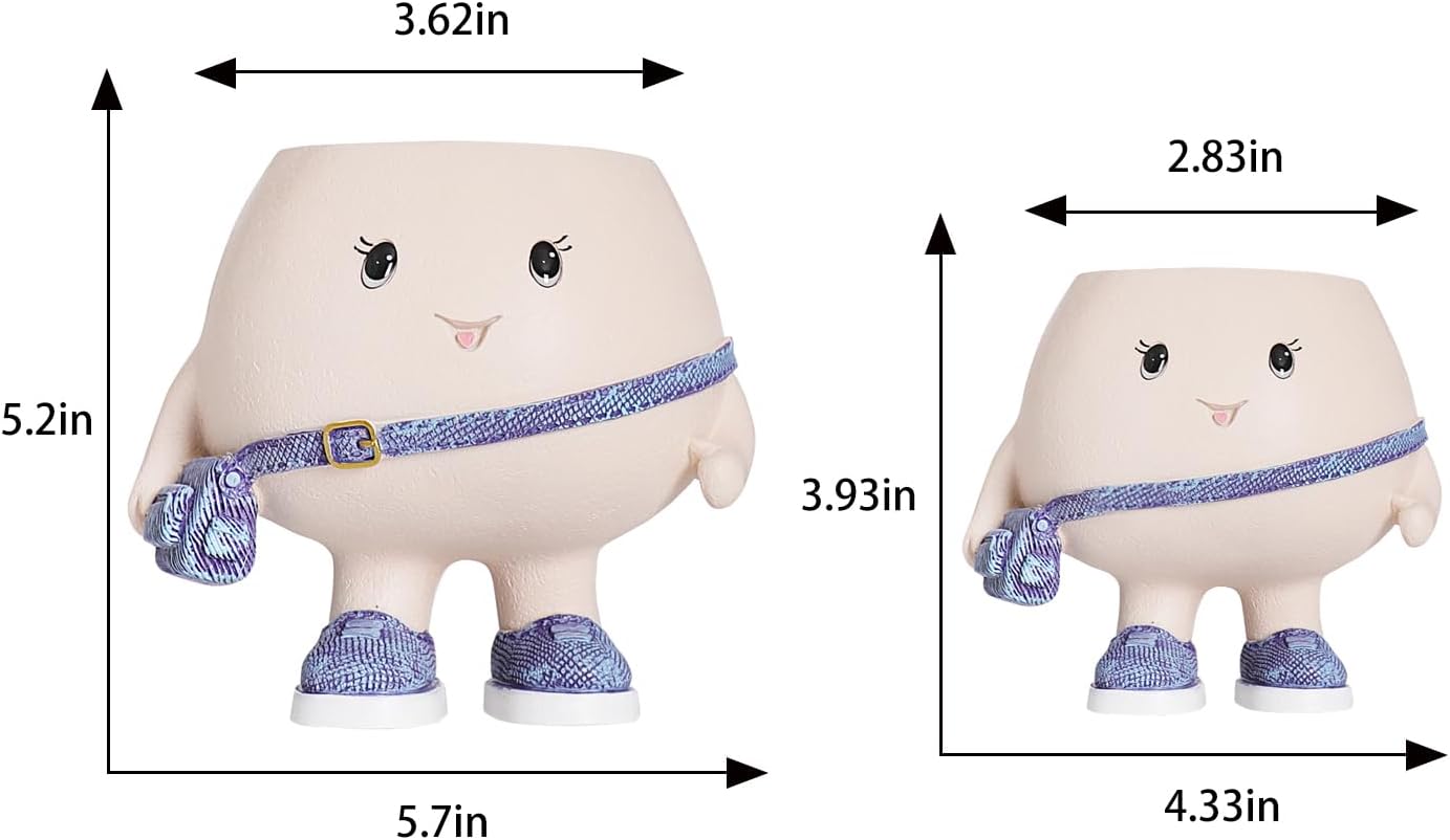 Maceta Smily Face con bolsa resina para perlas drenaje