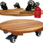 2 Cajas Madera Acacia 12" Ruedas 264lb Soporte Plantas