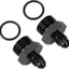 Adaptador 6AN a 12AN ORB aluminio negro pack 2