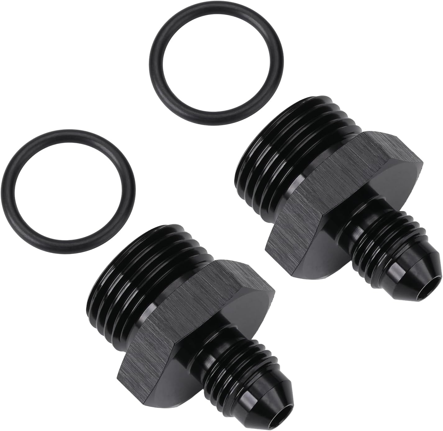 Adaptador 6AN a 12AN ORB aluminio negro pack 2