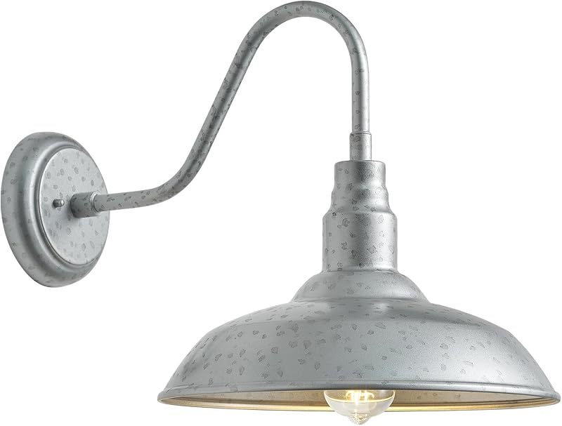 Farol pared exterior cuello cisne 10" estilo granja