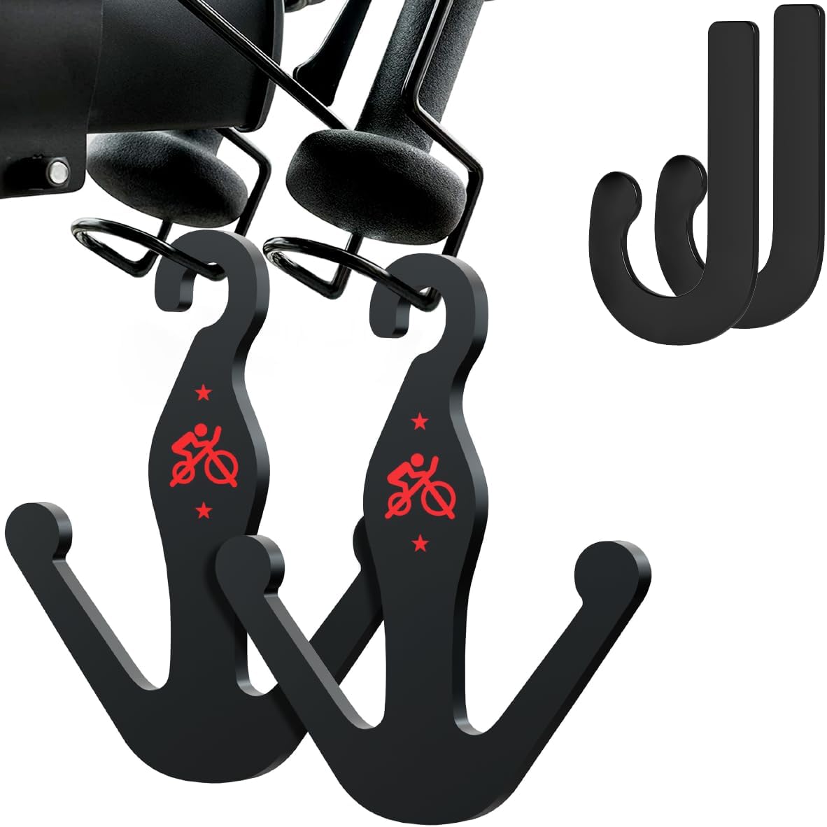 Ganchos para zapatos Peloton 2uds plástico negro mate