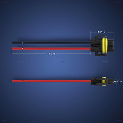 Adaptador hembra nailon faros antiniebla set 2
