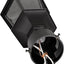 Lámpara poste exterior negro cristal 9.38x21.63"