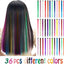 36 Pzas Extensiones Cabello con Clip 22pulg Multicolores