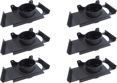 Set 6 soportes pared puerta 4pulg ABS antiobstrucciones