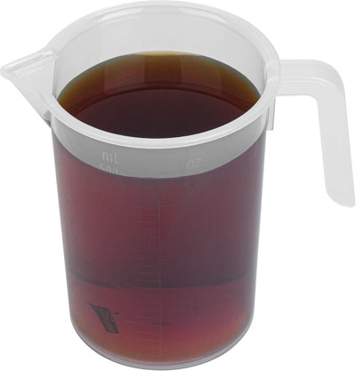 Vaso medidor plástico transparente 16oz con asa para cocinar