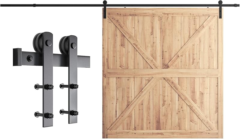 Kit herrajes puerta granero riel deslizante silencioso 72"