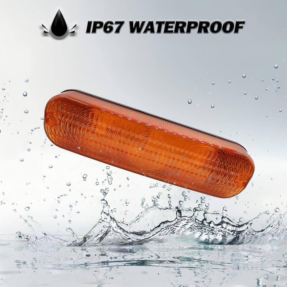 Luz advertencia LED amarilla 12V reemplazo tractor JD