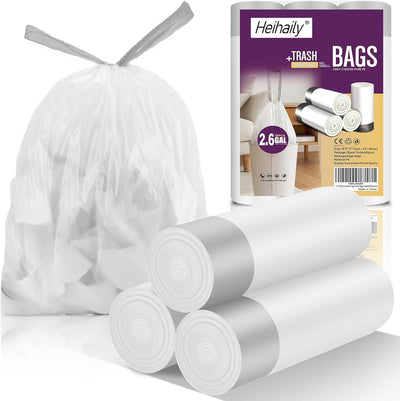 Bolsas basura 2.6gal resistentes con cordón a prueba