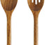Cucharas grandes de madera para cocinar, juego de utensilios de cocina ranuradas y espátulas
