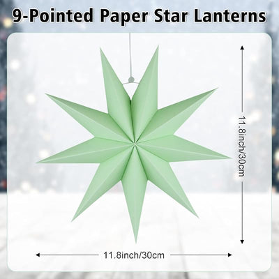 5 Faroles Papel 11.8pulg Multicolor para Navidad Boda Hogar