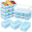 6 Cajas Aperitivos 3 Compartimentos Reutiliz. Apilables