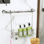 Organiz. baño acero inox con ganchos giratorios