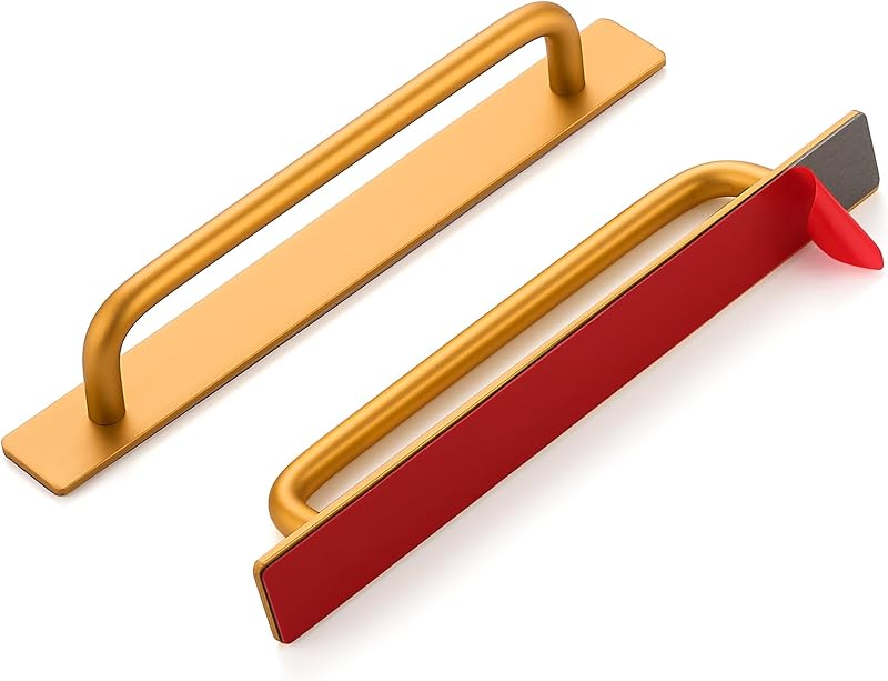 12 Pzas Manijas adhesivas para gabinete 21.2cm Push Pull