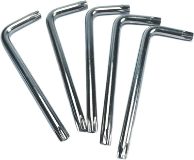 Set 5 T30 Torx Anti Tamper Bit de acero