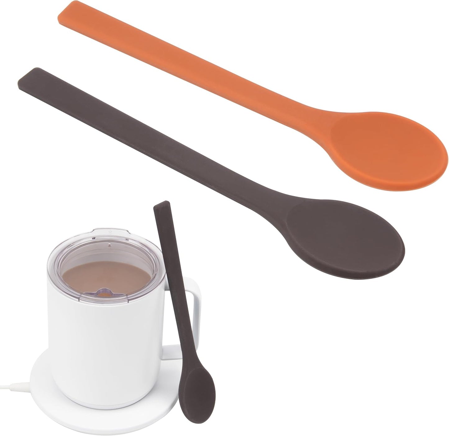 2 Cucharas Silicona Café 6.85pulg Reutilizables Lavavajillas