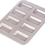 Molde tartas 8 cavidades antiadherente rectangular dorado