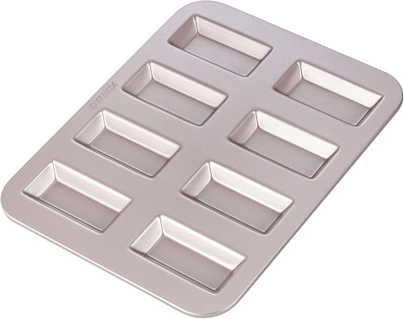 Molde tartas 8 cavidades antiadherente rectangular dorado