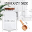 Tarro vidrio sal baño 74oz con tapa y cuchara madera