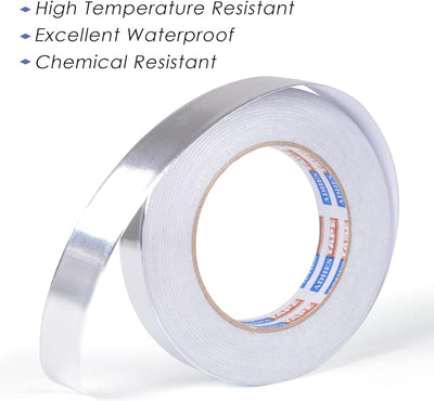 Cinta aluminio resistente calor 10 rollos 0.78pulg x55yd HVAC